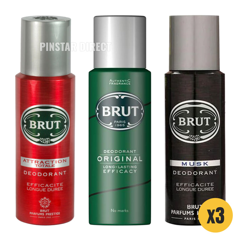 brut original attraction musk deodorant body spray bundle pinstar direct package 