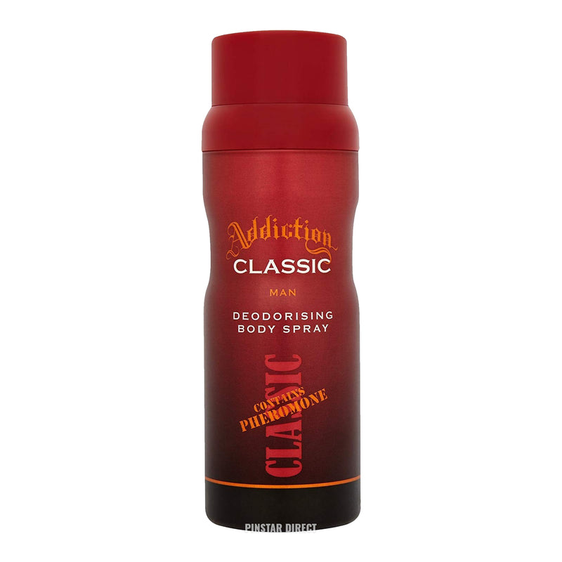 addiction classic man deodorant deodorising body spray 