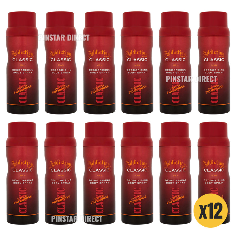 addiction classic man deodorant deodorising body spray 