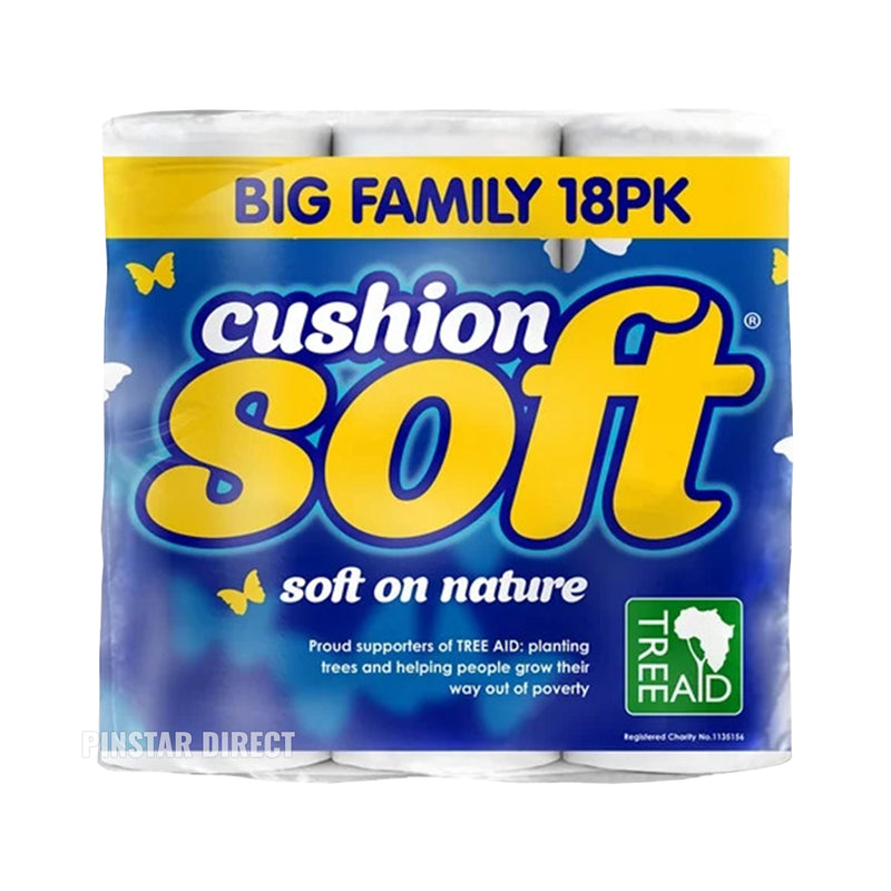 cushion soft toilet paper roll family bulk pack 18 rolls 