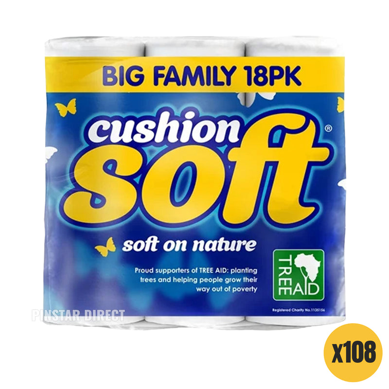 cushion soft toilet paper roll family bulk pack 18 rolls 