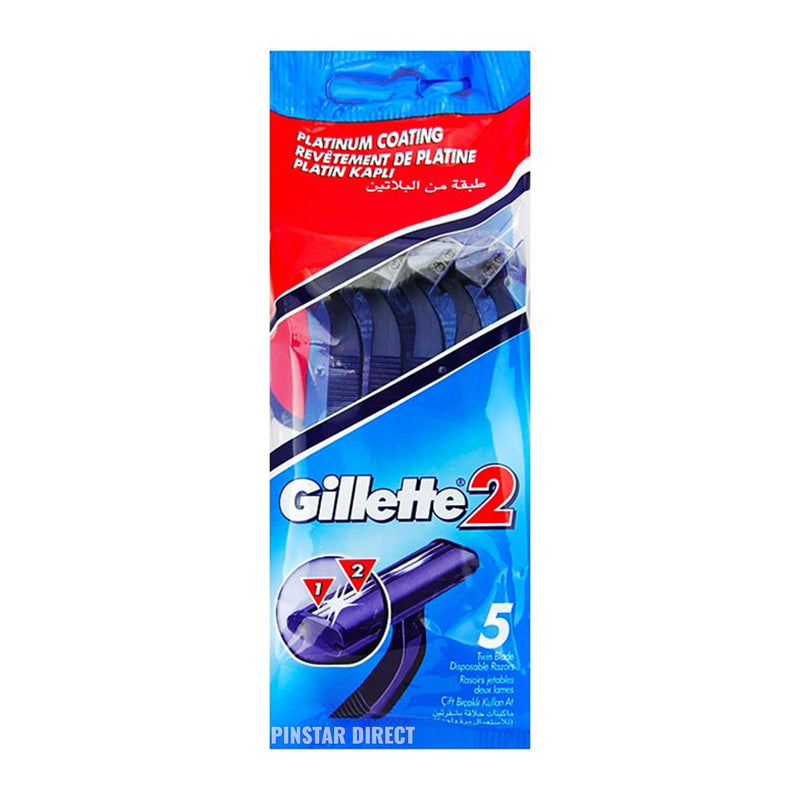 gillette disposable razors gillette 2 twin razors 5 pack