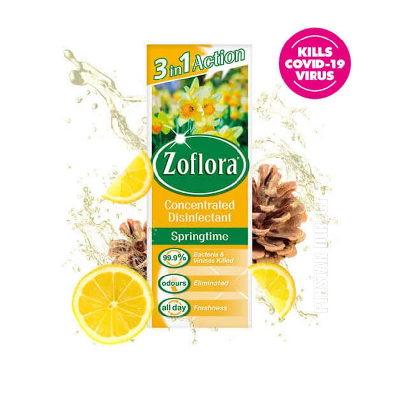 Zoflora Springtime Concentrated Cleaning Liquid 500ml x3