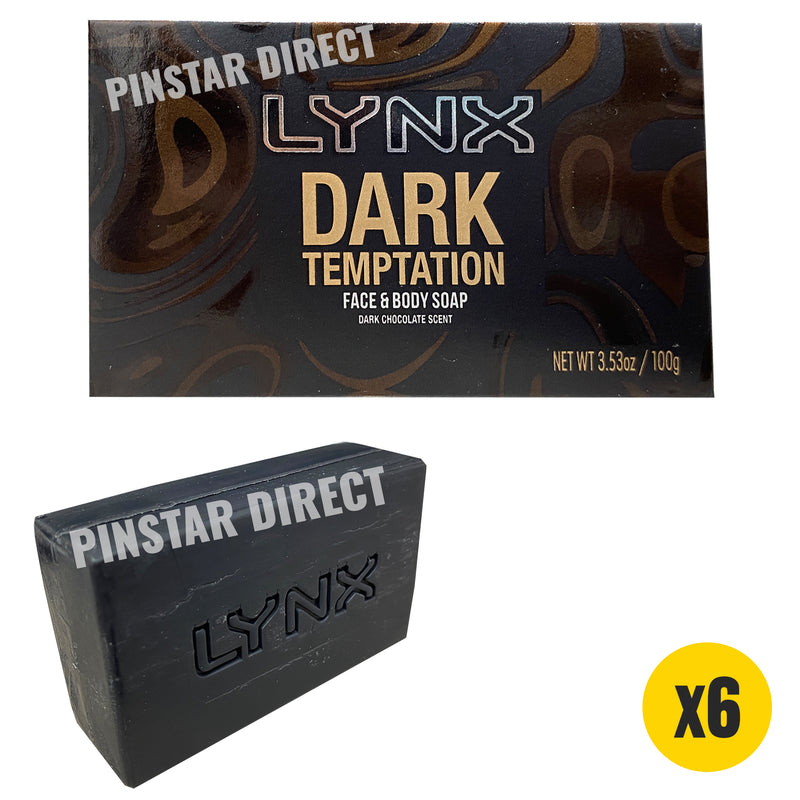 Lynx Bodywash Shower Soap Bars Face & Body Soap 100g Dark Temptation Scent